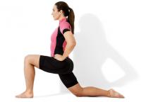 Lunge stretch - place a pillow under your back knee!