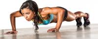 Woman weight training