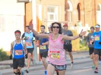 Here I am at the Scotiabank Waterfront Half Marathon  two years ago, running by my husband and kids!