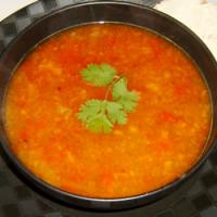 Roasted red pepper soup with coconut milk - very very good!
